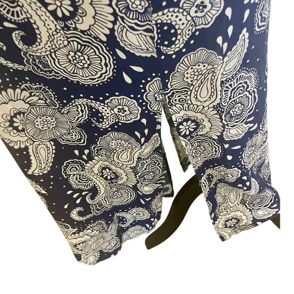 BODEN MAXI SKIRT JULLIETTE PLEATED BLUE WHITE PAISLEY SZ 4 COTTON SOPHISTICATED - Picture 11 of 16